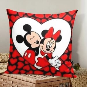 Pillow! Mickey and Minnie. About 18x18 Hypoallergenic.